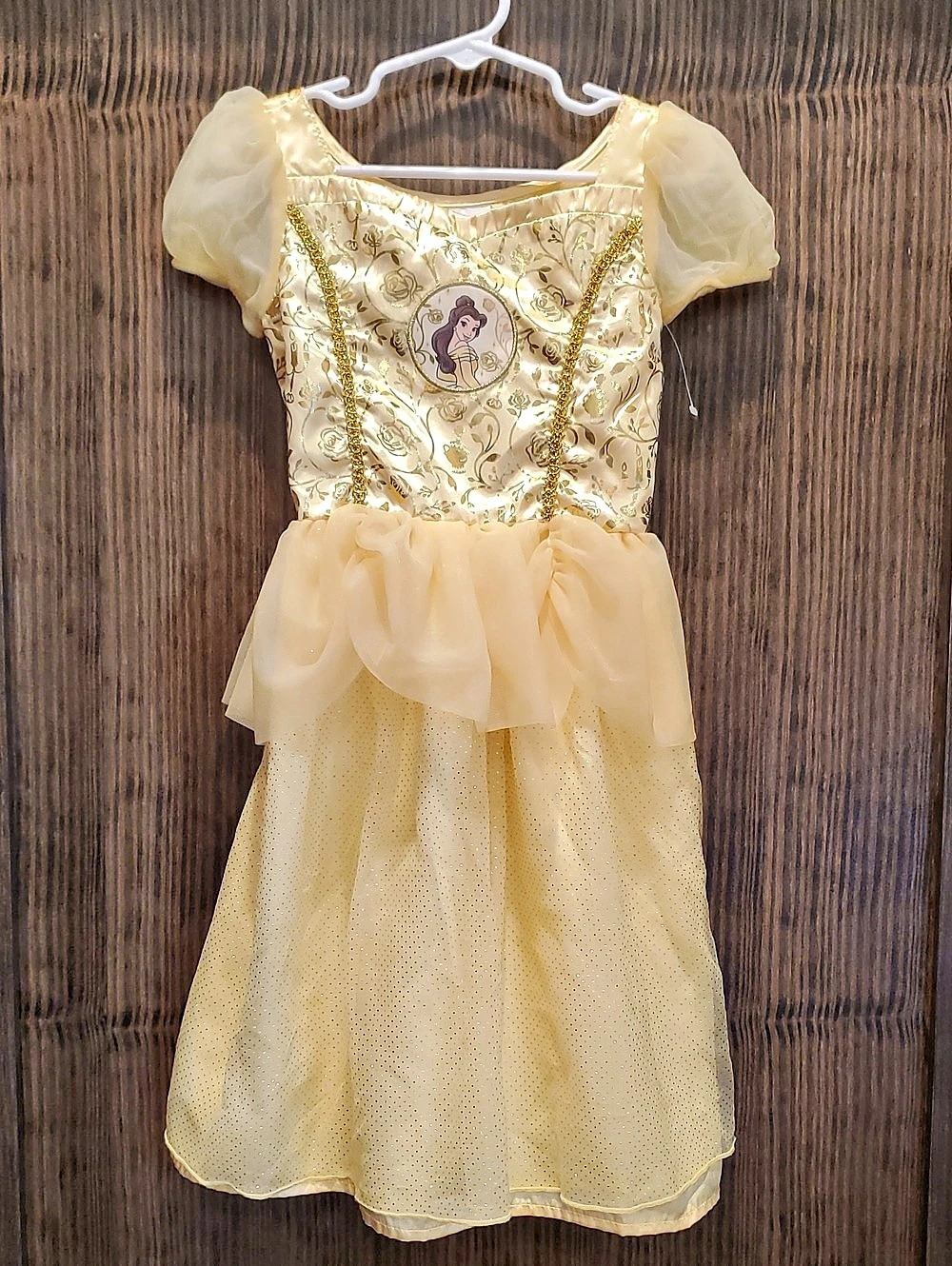 Disney Belle Costume Dress Girls Yellow Floral Party Dress NEW 3T